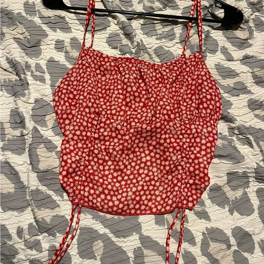 Red Floral Women's Top